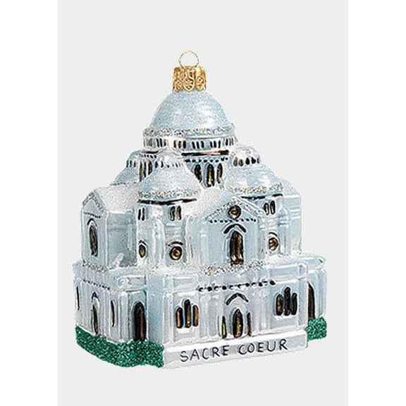Sacre Coeur Church Paris France Polish Blown Glass Christmas Ornament Decoration