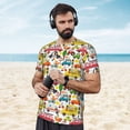thumbnail image 4 of Wukai Transports with Animals Print Men's Short-Sleeved Mesh T-Shirt,Quick-Dry Short Sleeve Workout T-Shirt-X-Small, 4 of 8