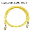 thumbnail image 2 of Unique Bargains 0.9m 1/4 SAE Thread 500PSI Refrigeration Tube Charging Hose Tube Yellow, 2 of 4