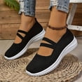 thumbnail image 6 of Office Shoes, Women Shoes, Womens Shoes, Women Mary Jane Walking Shoes Comfortable Knit Flats Slip On Dress Shoes for Women Casual Nurse Flats Diabetic Shoes With Arch Support, Black 6, 6 of 6