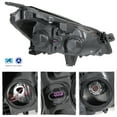 thumbnail image 2 of AKKON - Fits 2009 2010 2011 2012 Chevy Traverse Black Bezel Headlights Headlamps Direct Replacement, 2 of 4
