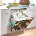 thumbnail image 2 of Yayeee Magnetic Dishwasher Cover for The Front Decoration Home Kitchen Machine Sticker Protector, Black Fish Pattern, 2 of 6