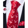 thumbnail image 2 of Barry.Wang Man Tie Set Christmas Necktie Silk Woven Handkerchief Cufflinks Party Xmas Festival, 2 of 3
