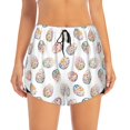 thumbnail image 2 of Salouo Easter eggs with flowers Print Women's 2 in 1 Running Shorts Double-Layer Shorts Athletic Workout Gym Yoga Shorts Running Shorts for Women-X-Large, 2 of 7