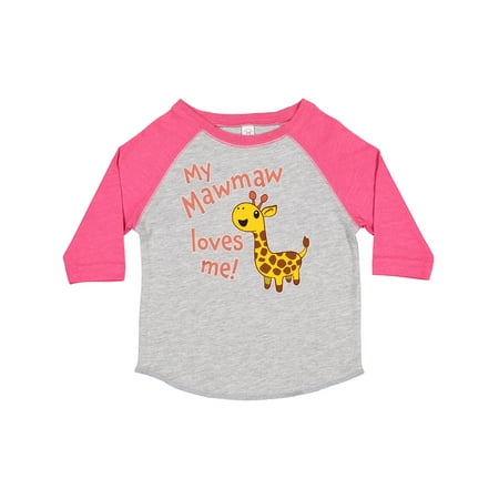 

Inktastic My Mawmaw Loves Me- Cute Giraffe Gift Toddler Boy or Toddler Girl T-Shirt
