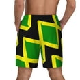 thumbnail image 2 of Men's 2 in 1 Swim Trunks with Compression Liner Jamaican Flag Quick Dry Beach Shorts, 2 of 6