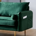 thumbnail image 6 of Velvet Fabric Sofa With Pocket-71‘’Green, 6 of 7