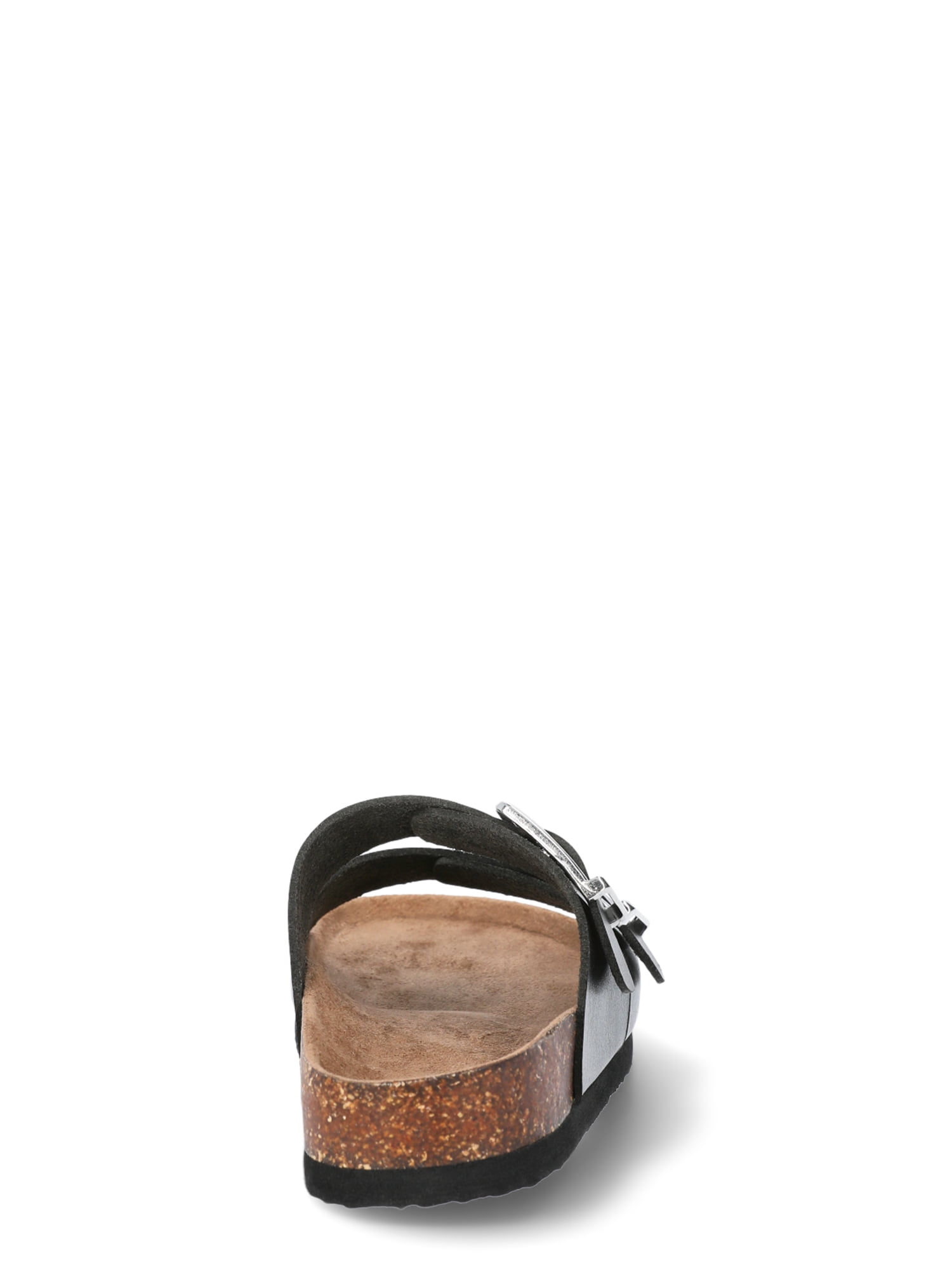 Time and Tru Women's Footbed Slide Sandals, Wide Width Available