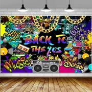 90s Party Decorations Banner Backdrop, Large Banner 90s House Hip Hop Party Decorations Supplies, 90s Theme Sign Poster Room Decor Background Decor 72X44 Inch
