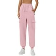thumbnail image 4 of Bovemsi Casual Pants for Women Women's Thin High Waisted Loose Sweatpants Comfortable With Pockets Beach Trousers, 4 of 9