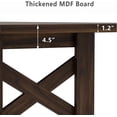 thumbnail image 4 of Ourlova Dining Table for 6 to 8 Long Wooden Kitchen Table with Sturdy Triangular Legs Farmhouse Large Dining Room Table with Thick Frame Extra Thick Base for Dining Apartment Party Walnut, 4 of 6
