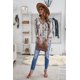 thumbnail image 3 of ABPHQTO Camisa de mujer con bolsillos y estampado de serpiente salvaje, 3 of 5