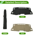 thumbnail image 4 of Cubierta del Tablero Unique Bargains para Toyota Corolla 2019-2025 Alfombrilla de Cubierta del Tablero de Cuero Sintético Negro 1 Pcs, 4 of 7