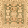 thumbnail image 1 of Ahgly Company Indoor Square Abstract Cinnamon Brown Oriental Area Rugs, 6' Square, 1 of 6