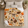 thumbnail image 5 of Ghost Pumpkin Scene Ghosts And Pumpkins Spooky Holiday Art Halloween Lovers Playful Harvest Motif Warm Flannel Blanket, Halloween Gift for Living Room and Family Room Home Decor, 5 of 9
