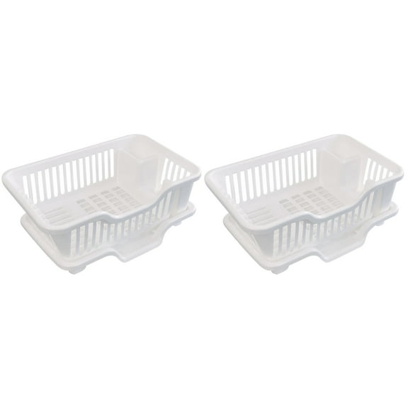 Set of 2 Dish Racks Drainer Kitchen Sink Organizer