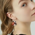 thumbnail image 4 of Product Category Earrings | Flower Football Baseball Basketball Pendant Wooden Double Ear Jewelry Listing, 4 of 6