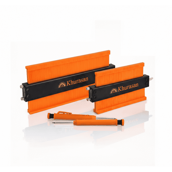 Khurasan Contour Gauge Set with Aluminum Lock 2-Piece 10-Inch and 5-Inch
