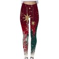 thumbnail image 5 of QATAINLAV Womens Christmas Leggings Soft Stretch High Waisted Yoga Pants Festive Graphic Print Tummy Control Tights, 5 of 5