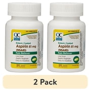 (2 pack) Quality Choice Enteric Coated Lo-Dose Aspirin NSAID Pain Reliever 81mg Tablet 365 Count