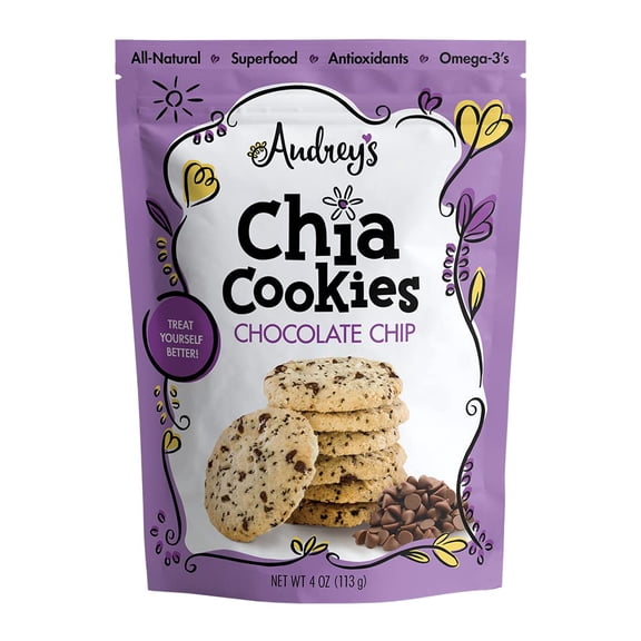 Audreys - Cookie Chia Chocolate Chip - 4 Oz, Case of 6