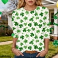 thumbnail image 2 of UngA St. Patricks Day Shirts for Women Lucky Shamrock 3/4 Sleeve Crew Neck T Shirt Saint Patricks Day Irish Graphic Tee Party Spring Tops,Size M, 2 of 8