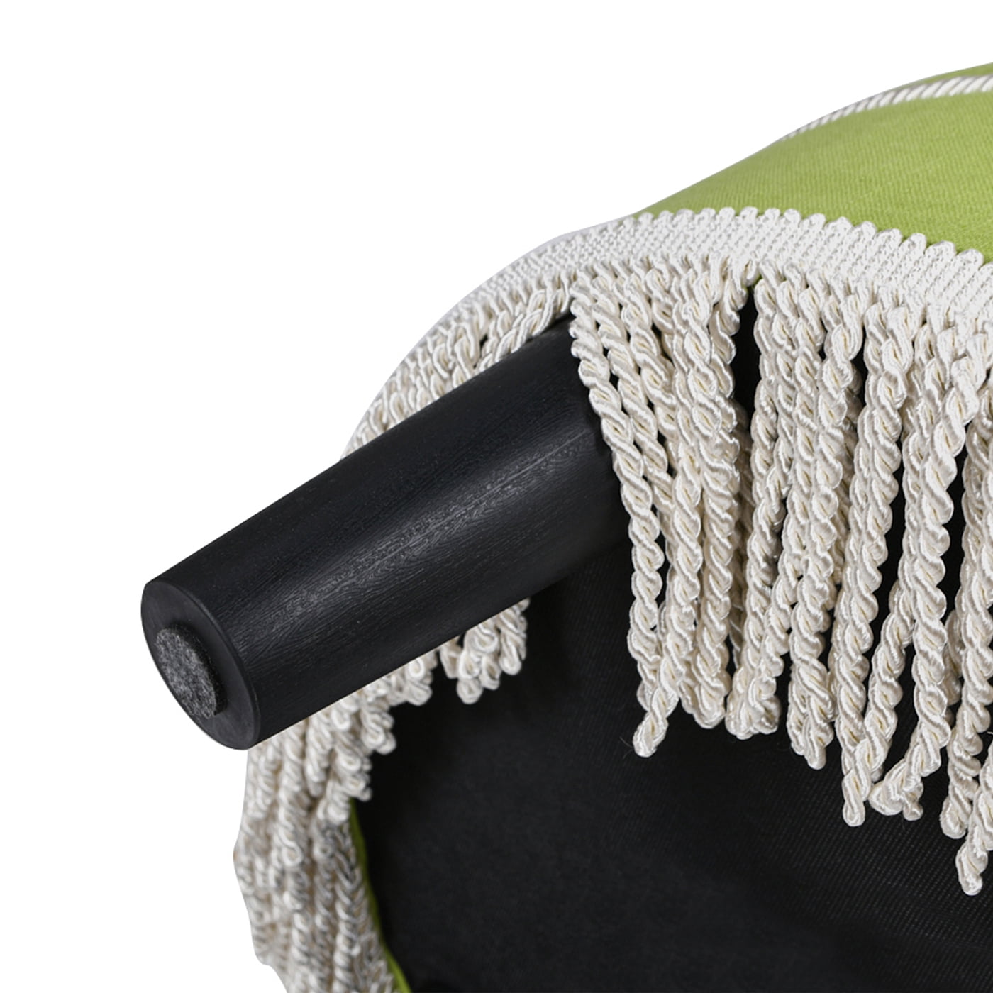 Yolanda 24" Round Upholstered Accent Ottoman Bright Chartreuse