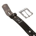 thumbnail image 3 of Snap On Punk Rock Silver Star Studded Grommets Full Grain Leather Jean Belt, 3 of 4