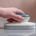 thumbnail image 4 of 2 esponjas de limpieza para cocina y baño, cepillos colgantes para lavar platos, esponjas con mango para el hogar (azul oscuro), 4 of 7