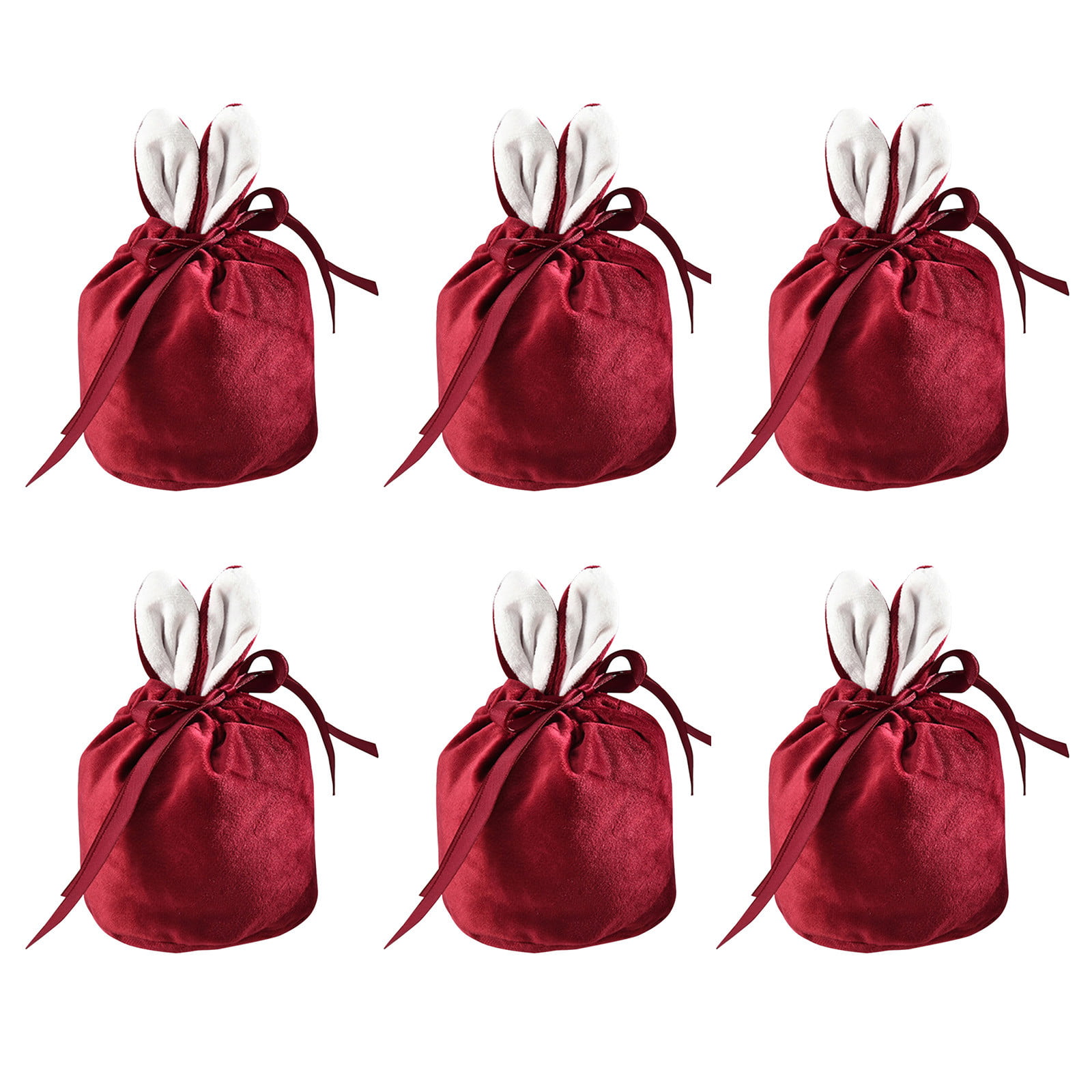Bigger Red velvet pouch gift bag 4" x 5.5 " or 10.16 cm x 13.97 cm 25 Pcs 