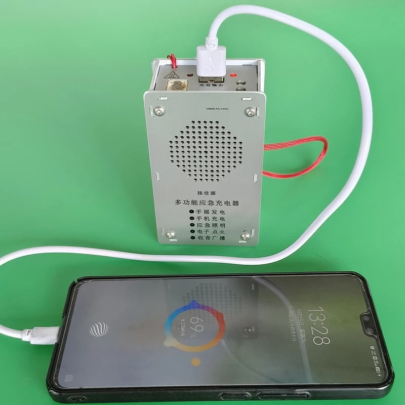 Hand Crank Generator 5 Volts  Phone Charger Portable Power Pack Outdoor Emergency Lighting Radio