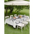 thumbnail image 3 of Outdoor Tablecloth with Umbrella Hole and Zipper, Eucalyptus Grey Rectangle Table Cloth 60x84 Inch Waterproof Tablecloth, Vintage Bottle Succulents Flower Stripes Picnic Table Cover for Patio Camping, 3 of 7