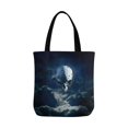 thumbnail image 2 of ASHLEIGH Reaper Moon Skull Moon in Night Sky Reusable Grocery Bags Shopping Bag Canvas Tote Bag Shoulder Bag, 2 of 3