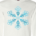 thumbnail image 4 of Inktastic Icy Blue Winter Snowflake Long Sleeve T-Shirt, 4 of 5