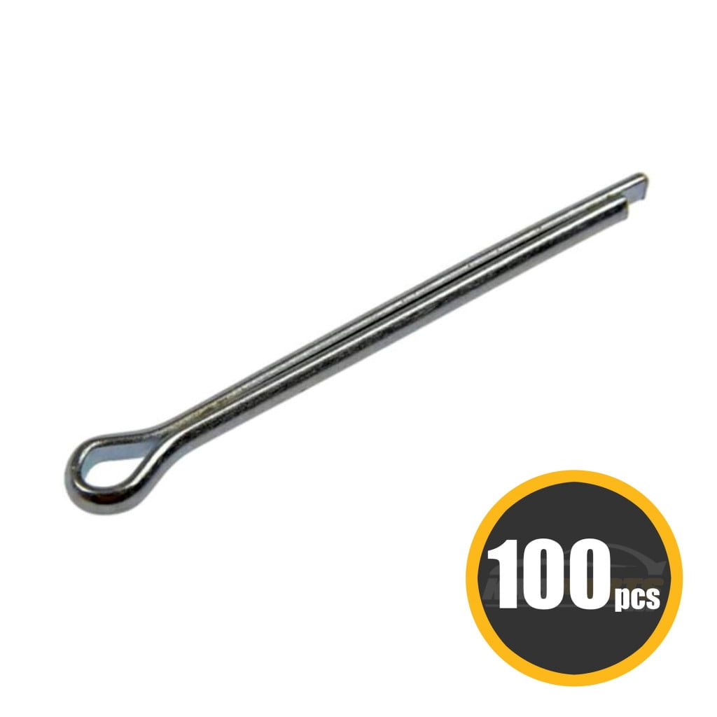 KarParts360 Cotter Pins | 100 Pieces | Natural/Zinc-Plated Finish | Steel Material | 1/8 Inches Diameter | Pins/Rings/Clips Fastener | Anchor Fastener Style