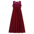 thumbnail image 3 of renvena Flower Girls Dress Floral Lace High Waisted Maxi Skirts Princess Bridesmaid Long Gown, 3 of 7