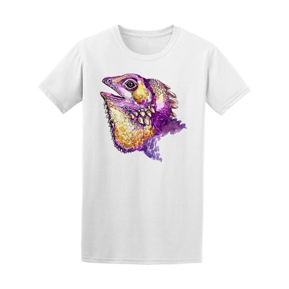 Watercolor Exotic Iguana Animal Tee Men's -Image by Shutterstock