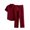 Wine, variant on JUUYY Men's 2 Piece Set Pleated Texture Button Down Short Sleeve Collar Shirt Relaxed Fit Elastic Waist Long Pants Vacation Outfit Sky Blue XXL