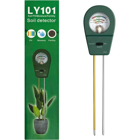 Soil Tester,3-in-1 Soil Tester Kits, Soil Moisture/Fertility/pH Tester for Plant Care,Gardening Tool Kit for Garden,Lawn,Farm,Plants,Indoor & Outdoor