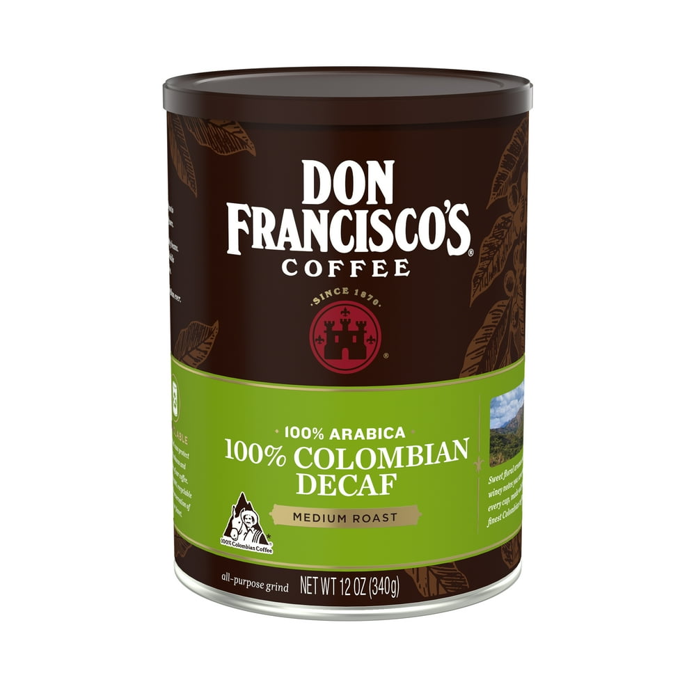 Don Francisco's Decaf 100 Colombia Supremo, Ground Medium Roast Coffee, 12 oz. (pack of 6