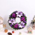 thumbnail image 4 of Wreath - Home Brand - 11.8Inch Small Christmas Wreath For Front Door Artificial Greenery Spruce Wreath With 3 & Glittering Xmas Ornaments Holiday Home Wall - 1Pc Wreath, 4 of 4