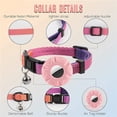 thumbnail image 3 of Frusde Air tag Cat Collar with Bell and Safely Buckle, Kitten Collar with Airtag Holder Compatible with Apple Airtag-Orange, 3 of 6