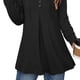 thumbnail image 3 of Sudadera con capucha para mujer, suave, cómoda, informal, holgada, con cuello en V, con capucha, manga larga, camiseta superior, 3 of 6