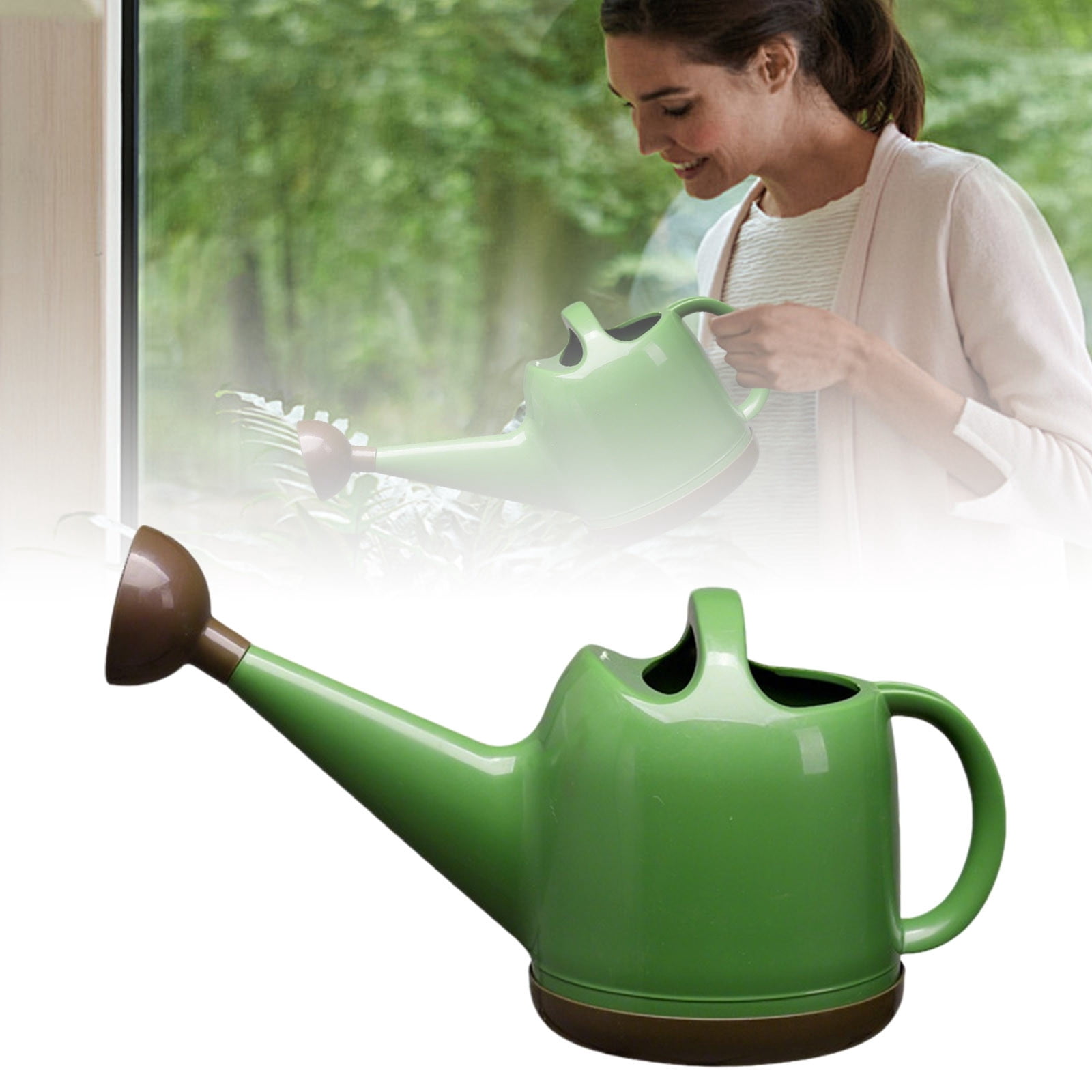 4L Garden Watering Can with Long Spout â Heavy-Duty Watering Pot & Adjustable Sprinkler, for Household Plants, Flowers, Lawns, and Outdoor Irrigation