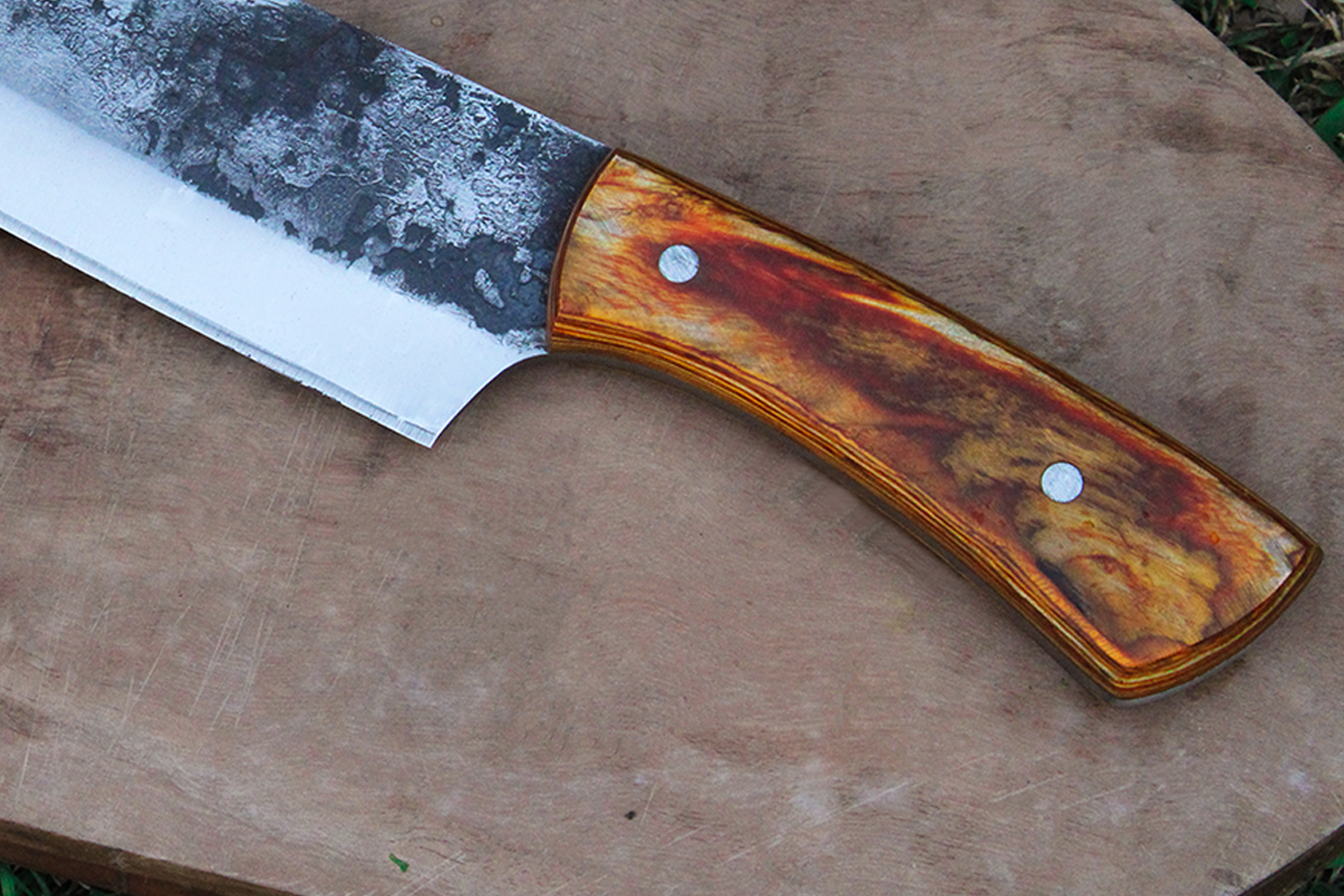 Almazan® Custom Handmade Chef Knife, Full Tang, Meal Preparation, Cutting Vegetables, Outdoor Adventures Knife, Camping Knife