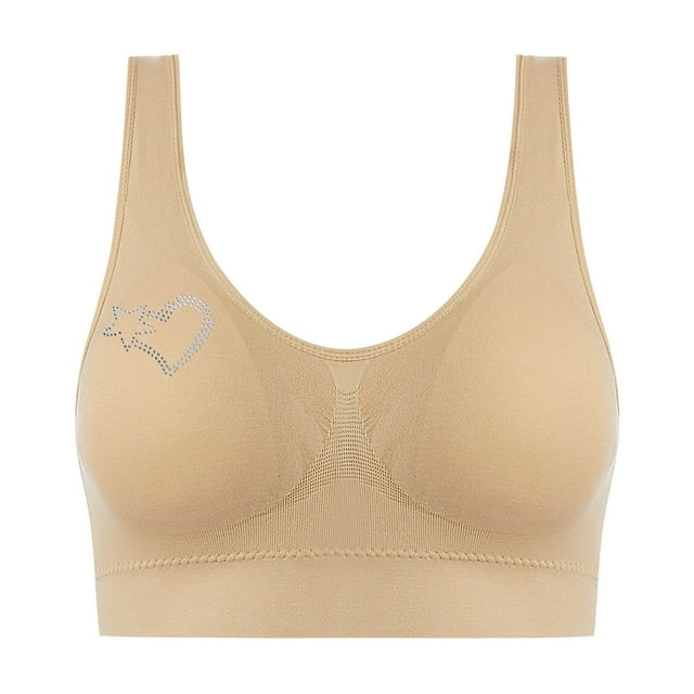 Women's Adjustable Ribbed Bra - Wireless Seamless Bralette | Lightweight Full Coverage with Wide Straps for Large Bust Support