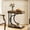 Brown, variant on Fnova Narrow Side Table, C-Shaped Modern End Table with Metal Frame, Small Sofa Side Table for Living Room, Bedside Table for Couch