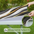 thumbnail image 6 of Black White Gold Wave Marble Square Fitted Tablecloth with Elastic Edge,Square Table Cover,Washable Elastic Table Cover for Home Kitchen Party Decor 36"x36", 6 of 6