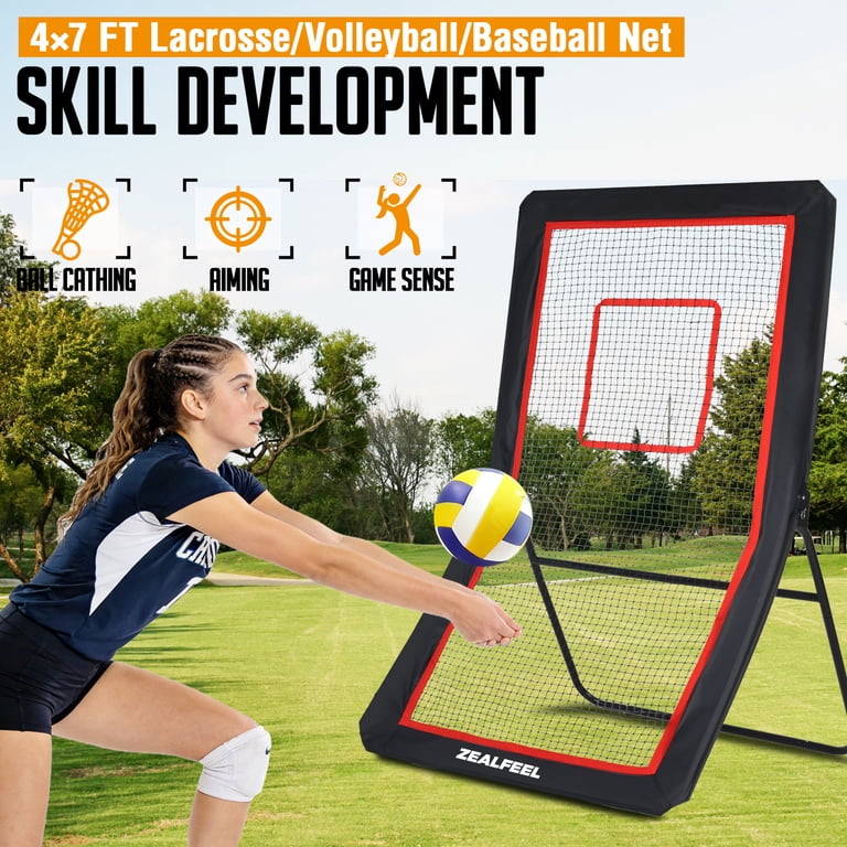 Zealfeel 4 x 6 ft Lacrosse Rebounder: 5-Angle Adjustable Bounce