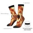 thumbnail image 4 of Balery orange lightning Pattern Crew Socks Unisex– Soft & Breathable Socks for Men & Women, One-Size Fits Most (US 5-11), Comfortable & Durable for Daily Wear, 4 of 6